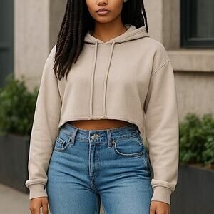 Bella + Canvas Tan Fleece Top - Size Small possible Medium - New w/out tags